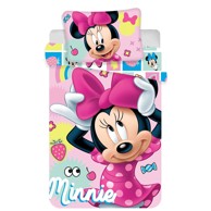 JERRY FABRICS Pamučna dječja posteljina Minnie "Sweet" 100x135 cm, roza